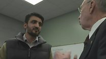 Asylum seeker confronts Republican senator