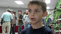 Little boy asks Rep. Senator about the wall