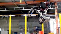Robot leaps and spins with wheel-legs