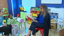 Melania Trump reads Dr Seuss to sick children