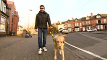 Blind man's 'upset' as Uber drives off