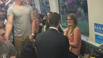 Surprise proposal on Melbourne train