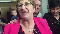 Dolores Kelly celebrates winning seat