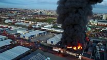 Smoke billows from huge fire in Glasgow