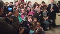 White House tourists get a surprise