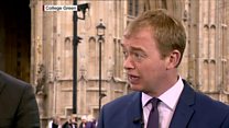 Farron condemns 'attack on business'