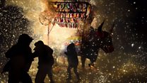 Mexico firework village holds fiery fiesta