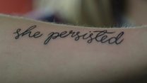 Women (literally) make mark for equality