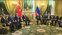 گفتگوی اردوغان با پوتین درباره جنگ سوریه