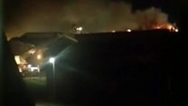 Footage shows Dorset prison fire
