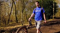 Extreme mountain unicycling for fun