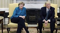Trump meets Merkel: Awkward?