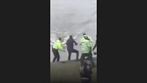Dramatic footage of PC's river rescue
