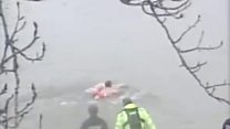 Dramatic footage of river rescue