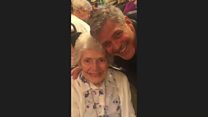 George Clooney surprises 87-year-old fan