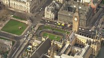 Aerial views of Houses of Parliament