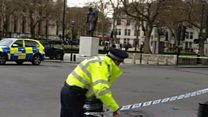 Helicopter flies over Westminster