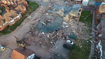 Drone video shows Liverpool blast zone