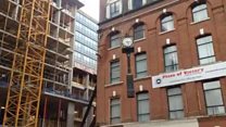Time flies: Belfast clock on the move