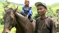 Lesotho : communion entre l'homme et le cheval