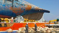 Examining the stricken Sewol ferry