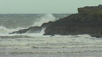 Pryder am lygredd dŵr traeth ym Môn