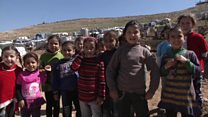The children happy to be at school
