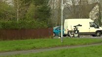 Controlled explosions carried out on car