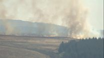 Firefighters tackle grass fire at Brecon Beacons
