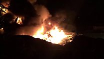 Fuel tankers alight on industrial estate