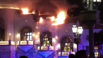 Firefighters tackle Bellagio blaze in Las Vegas