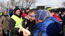 Задержание дальнобойщиков в Петербурге