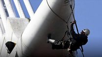 How to clean a 300ft-high stadium mast