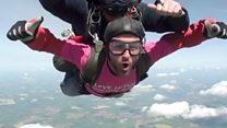 Football manager's charity skydive