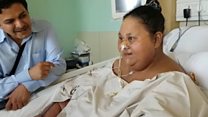 'Heaviest woman' loses half her weight