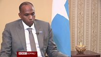 Ra'iisalwasaaraha Soomaaliya oo wareysi siiyay telefishinka BBC Soomaali