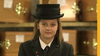 The 12-year-old trainee funeral director