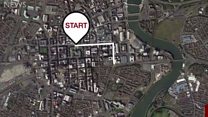 The 2017 Belfast Marathon route