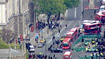 Police vehicles at Whitehall arrest scene