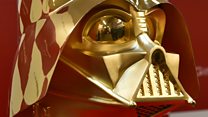 Gold Darth Vader mask up for sale