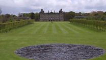 Massive sculptures at stately home