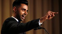 Comedian rips into absent President Trump