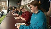 Frampton-on-Severn elver eating competition