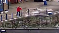 Man rescues cat from London Docks