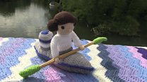 Whitchurch Bridge yarn-bombed