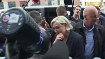 Egg thrown at Le Pen on campaign trail
