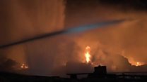 Fire rips through recycling plant