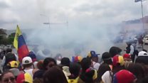 Tear gas used at Venezuela women's march