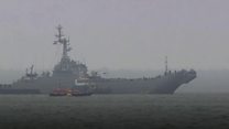 Why is there a Polish warship in the Isle of Wight?