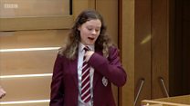 Pupil's sign language address to MSPs